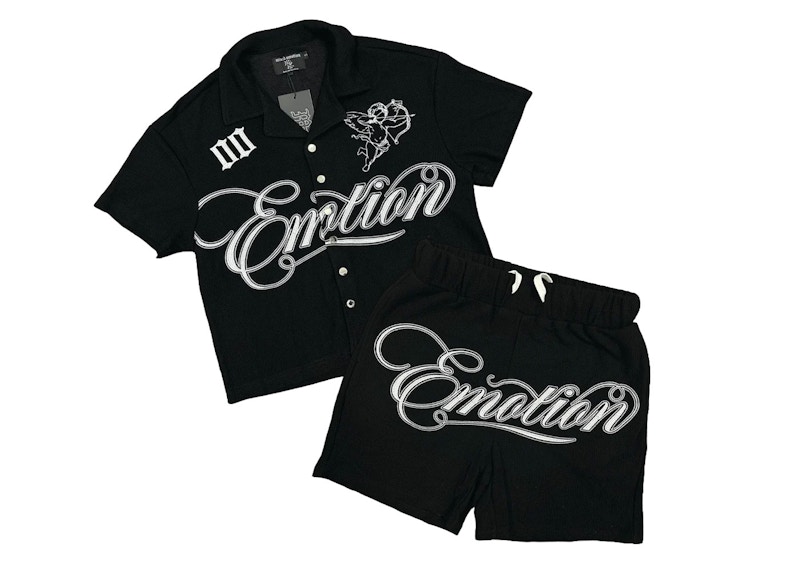 Mixed Emotion Signature Short Set Black