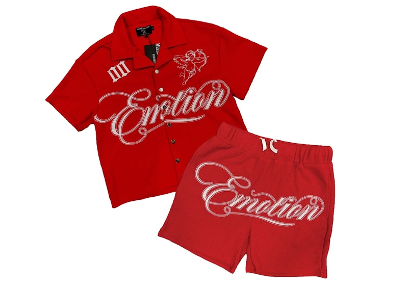 Mixed Emotion Signature Short Set Red