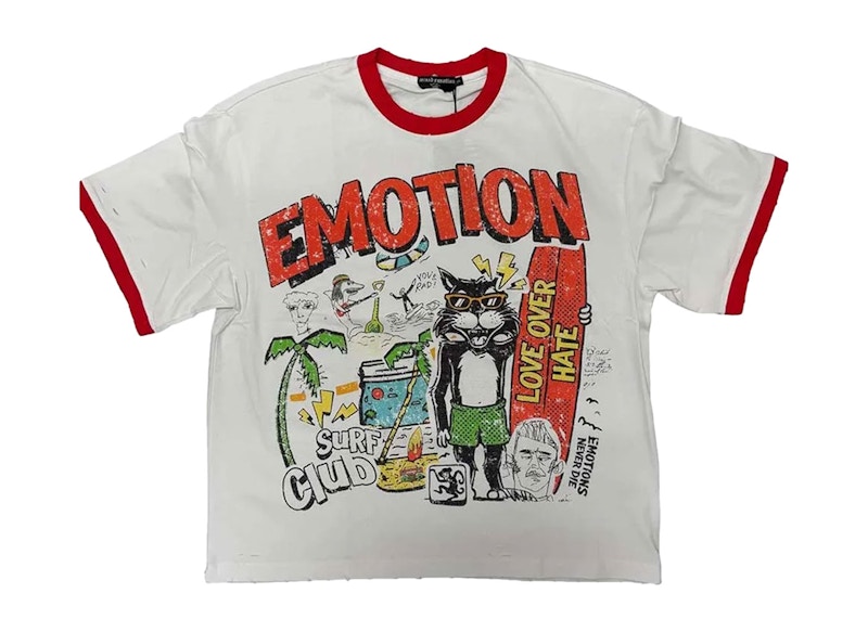 Mixed Emotion Surf Club Tee White/Red