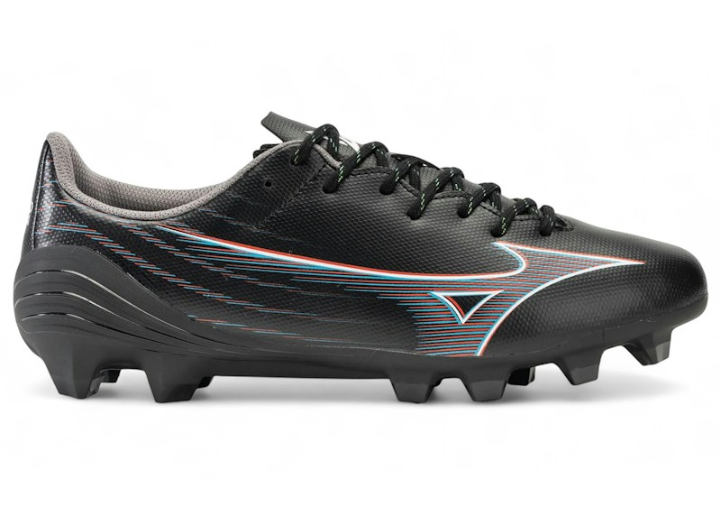 Men's Mizuno Alpha Select FG Sneakers in Black/Ignition Red/801 C