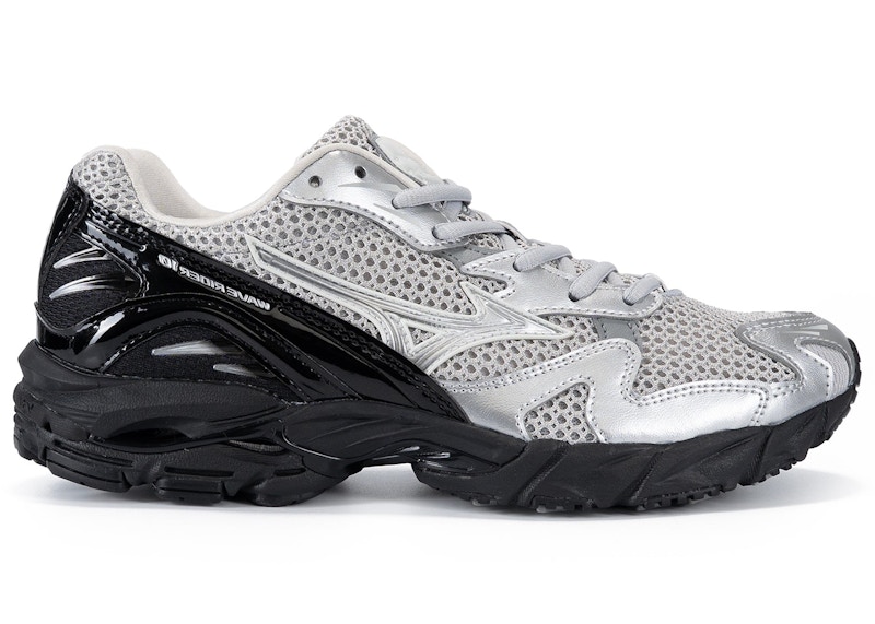 美品 MIZUNO ミズノ WAVE RIDER 10 26cm Mizuno Mizuno Wave Rider 10 Harbor Mist Silver Black Men's
