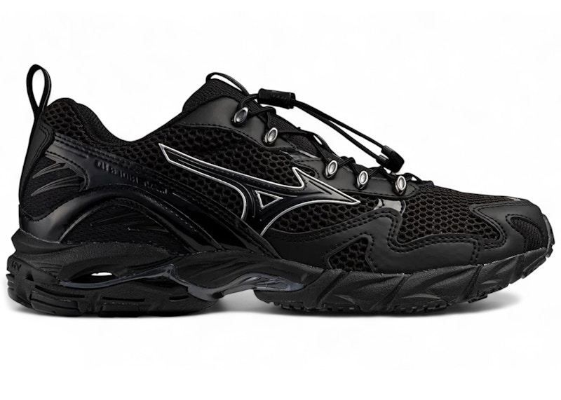 Pre-owned Mizuno Men's  Sly Wave Rider 10 Sneakers In Black/silver In Multi