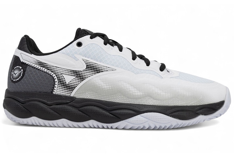 Men's Mizuno Wave Enforce Court CC Sneakers in White/Black/Iron Gate