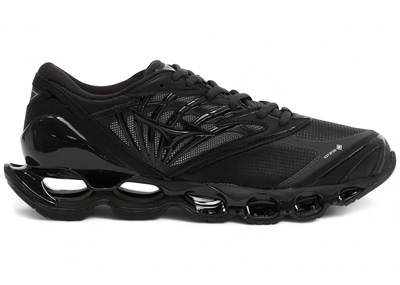 Pre-owned Mizuno Men's Wave Prophecy Long Sleeve Goretex Sand Sneakers In Black Sand