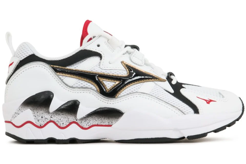 Mizuno Wave Rider 1 White Black Red Hombre D1GA182501 MX