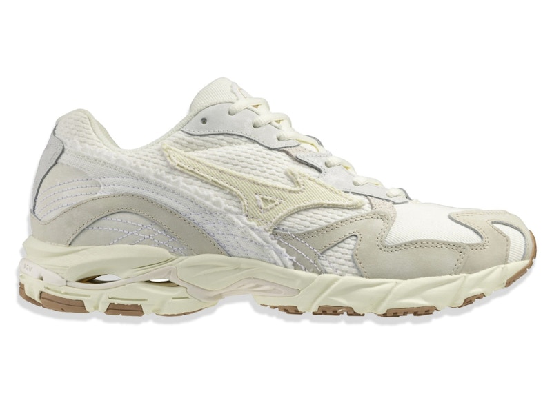 Pre-owned Mizuno Men's Wave Rider 10 Premium Sashiko Pack Sneakers In Off White