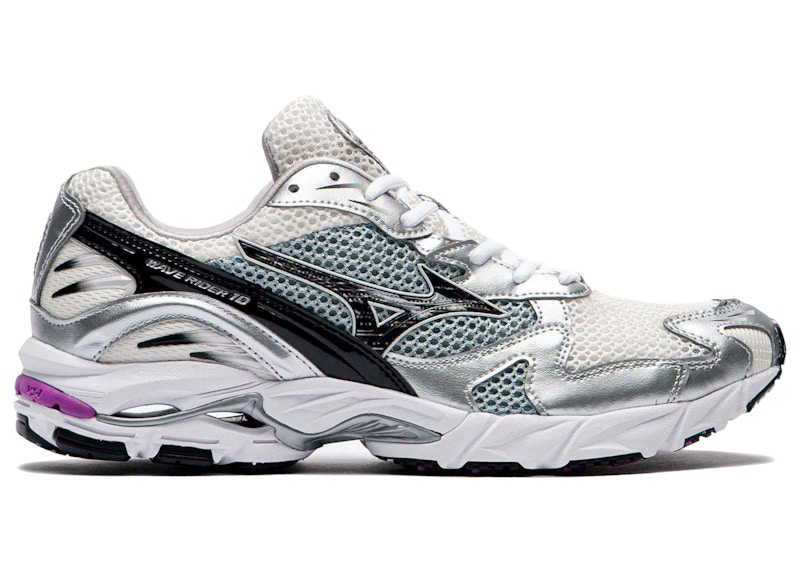 Mizuno Wave Rider 10 Snow White Black Slate