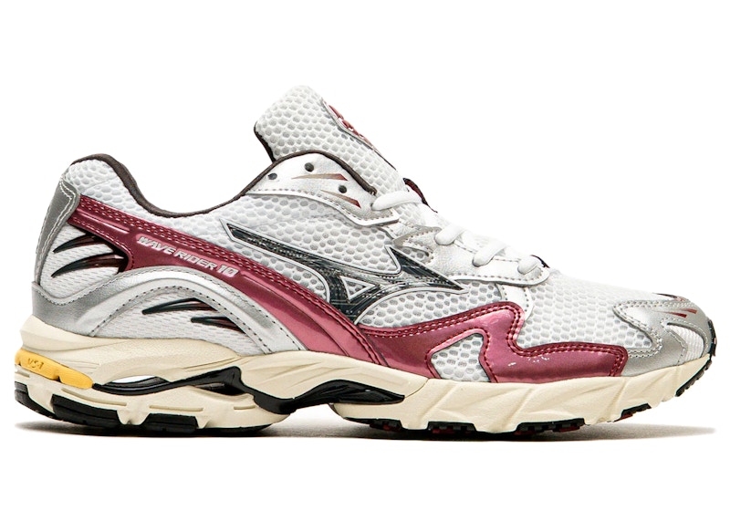 Mizuno Wave Rider 10 White Black Sand Syrah