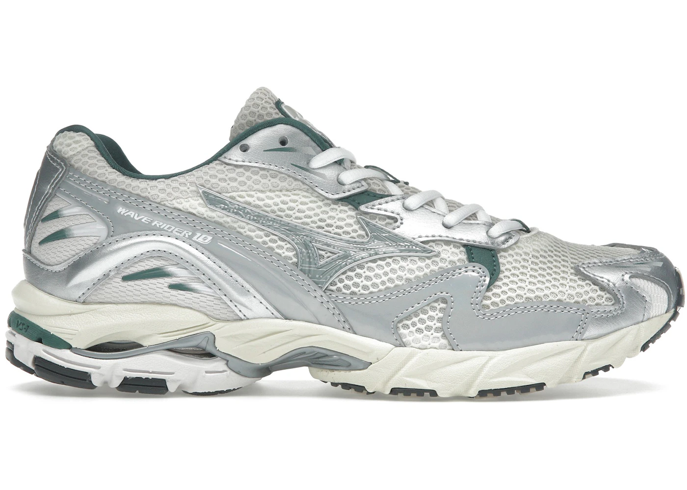 Mizuno Wave Rider 10 White Slate Bistro Green Men's - D1GA243107 - US