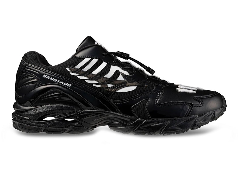 新品　mizuno ミズノ　WAVE RIDER 10 SBTG 29cmコラボ Mizuno Wave Rider 10 x Sabotage (SBTG) Black Black White Men's
