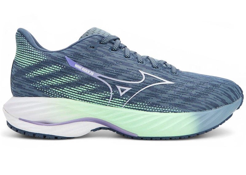 Mizuno Wave Rider 28 Citadel White Neo Mint (Women's)