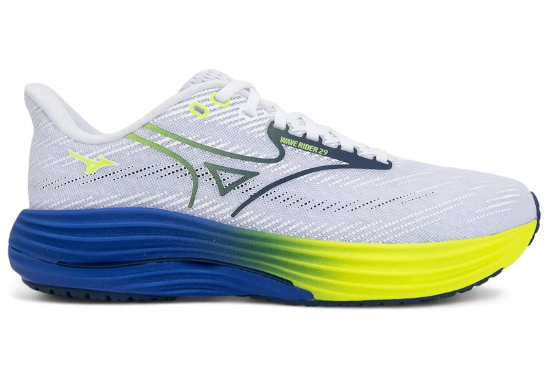 Mizuno Wave Rider 29 Estate Blue White Lighning Yellow