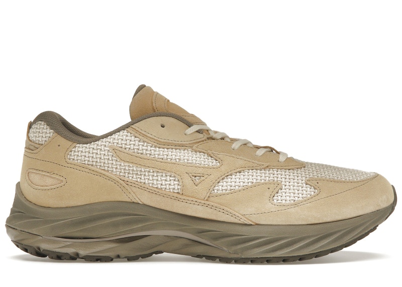 Pre-owned Mizuno Men's Wave Rider B Beams Bespoke Sneakers In Beige/brown