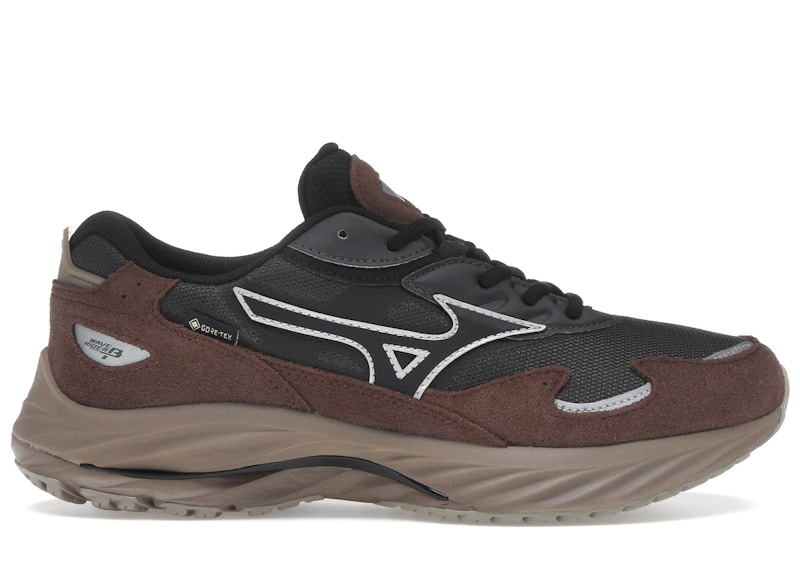 Pre-owned Mizuno Men's Wave Rider Beta Goretex Sand Sneakers In Black Sand/chicory Coffee