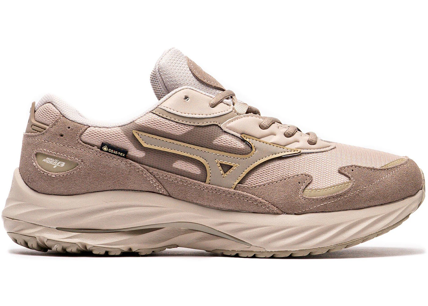Mizuno Wave Rider Beta Gore-Tex Silver Cloud Vintage Khaki GE Gold