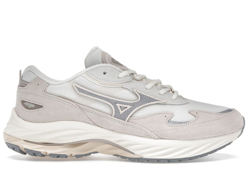 Pre-owned Mizuno Men's Wave Rider Beta Sneakers In White Sand/ultimate Grey