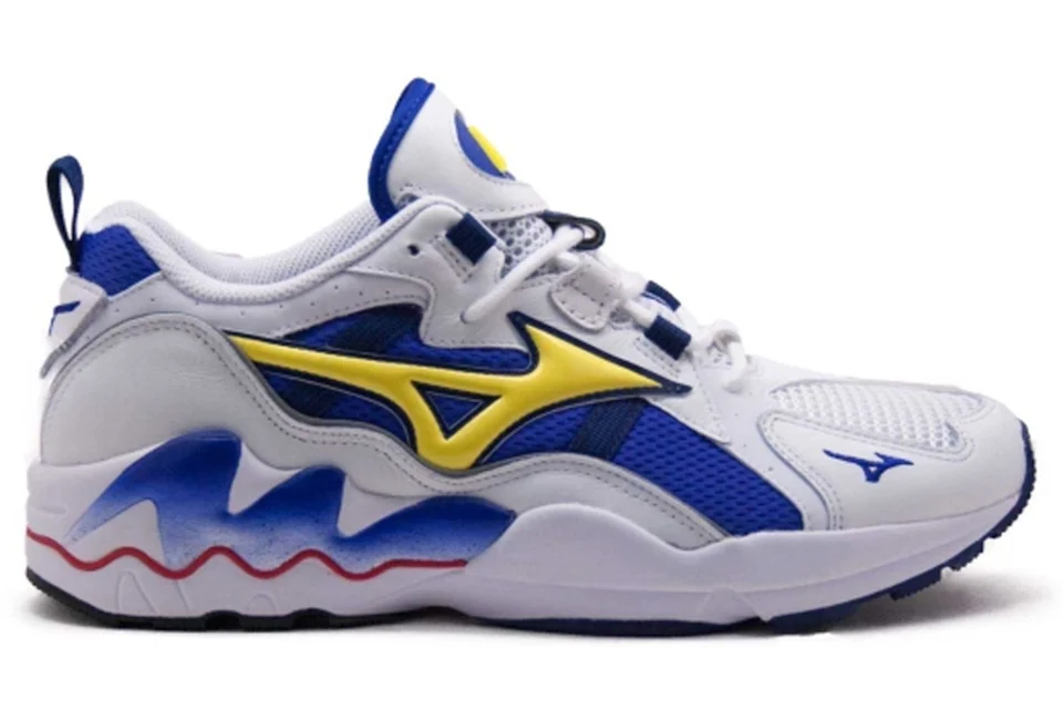 Mizuno Wave Rider White Blue Yellow