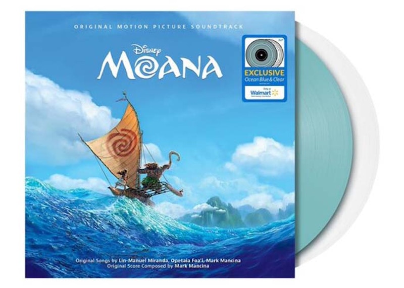 Moana Disney Original Motion Picture Soundtrack 2XLP Vinyl Clear/Ocean ...