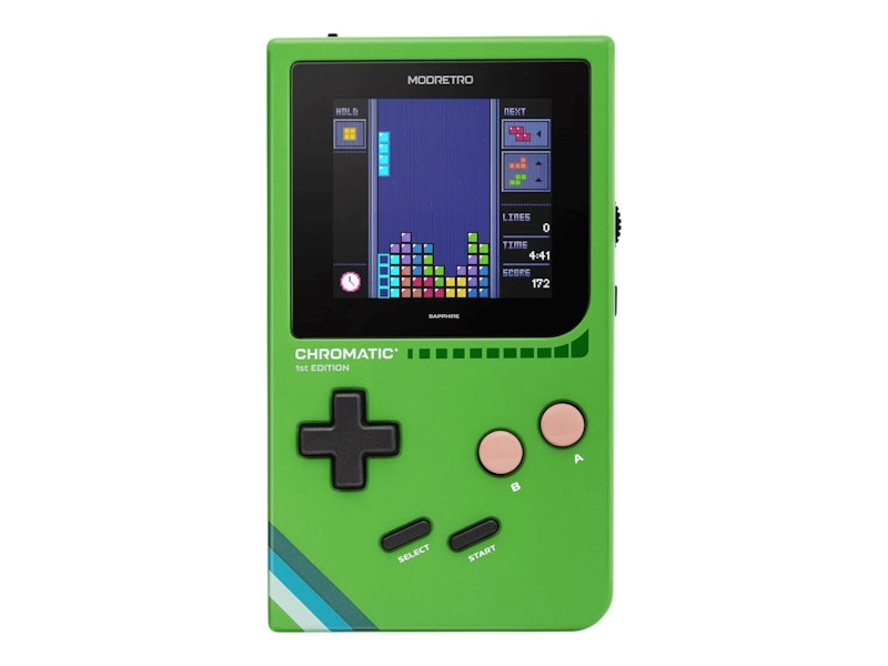 ModRetro Chromatic Tetris Bundle Handheld Console Leaf