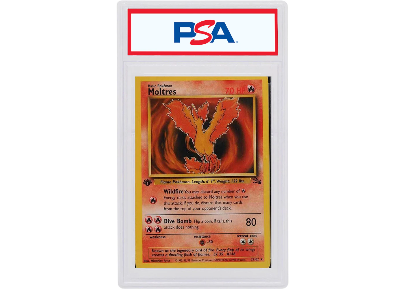 Moltres 1999 Pokemon TCG Fossil 1st Edition #27 (PSA or BGS Graded) - 1999 - US Moltres 1999 Pokemon TCG Fossil 1st Edition #27 (PSA or BGS Graded) - 1999 - US