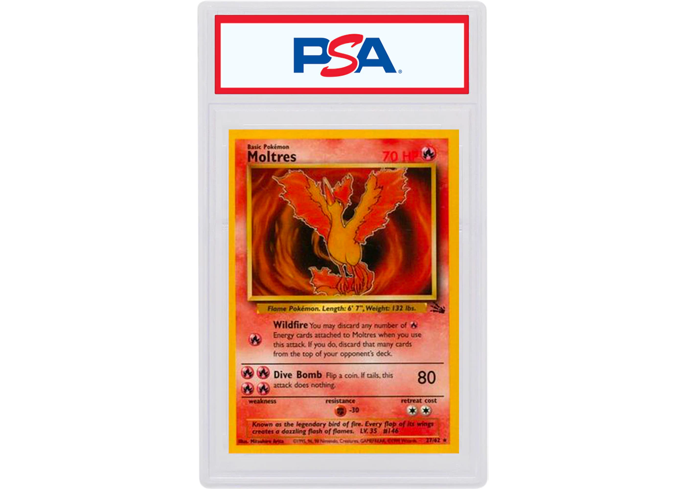 Moltres-Holo 1999 Pokemon TCG Fossil #12/62 (PSA or BGS Graded) - 1999 - US Moltres-Holo 1999 Pokemon TCG Fossil #12/62 (PSA or BGS Graded) - 1999 - US