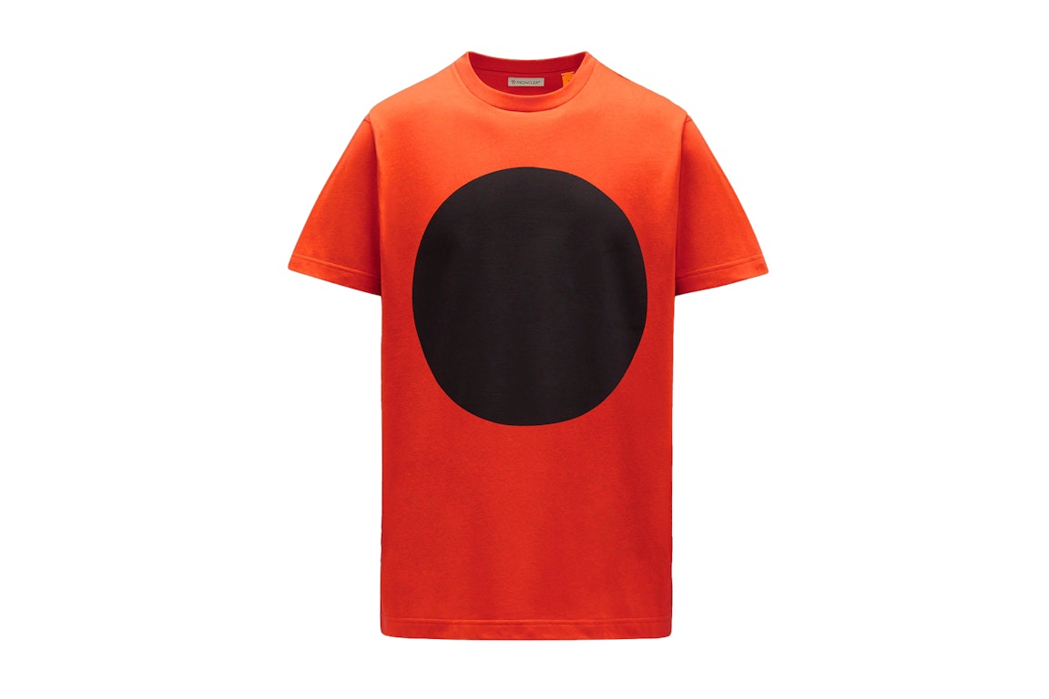 Pre-owned Moncler 5 Craig Green Printed T-shirt Bright Orange/black