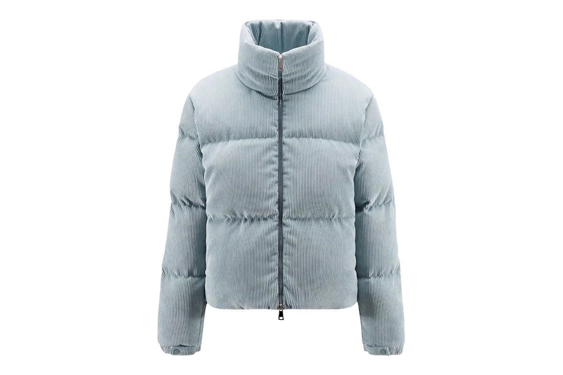 Pre-owned Moncler Antre Short Down Jacket Stone Blue