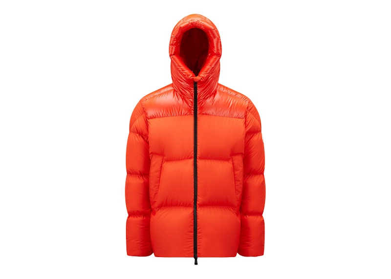 Moncler down best sale jacket orange