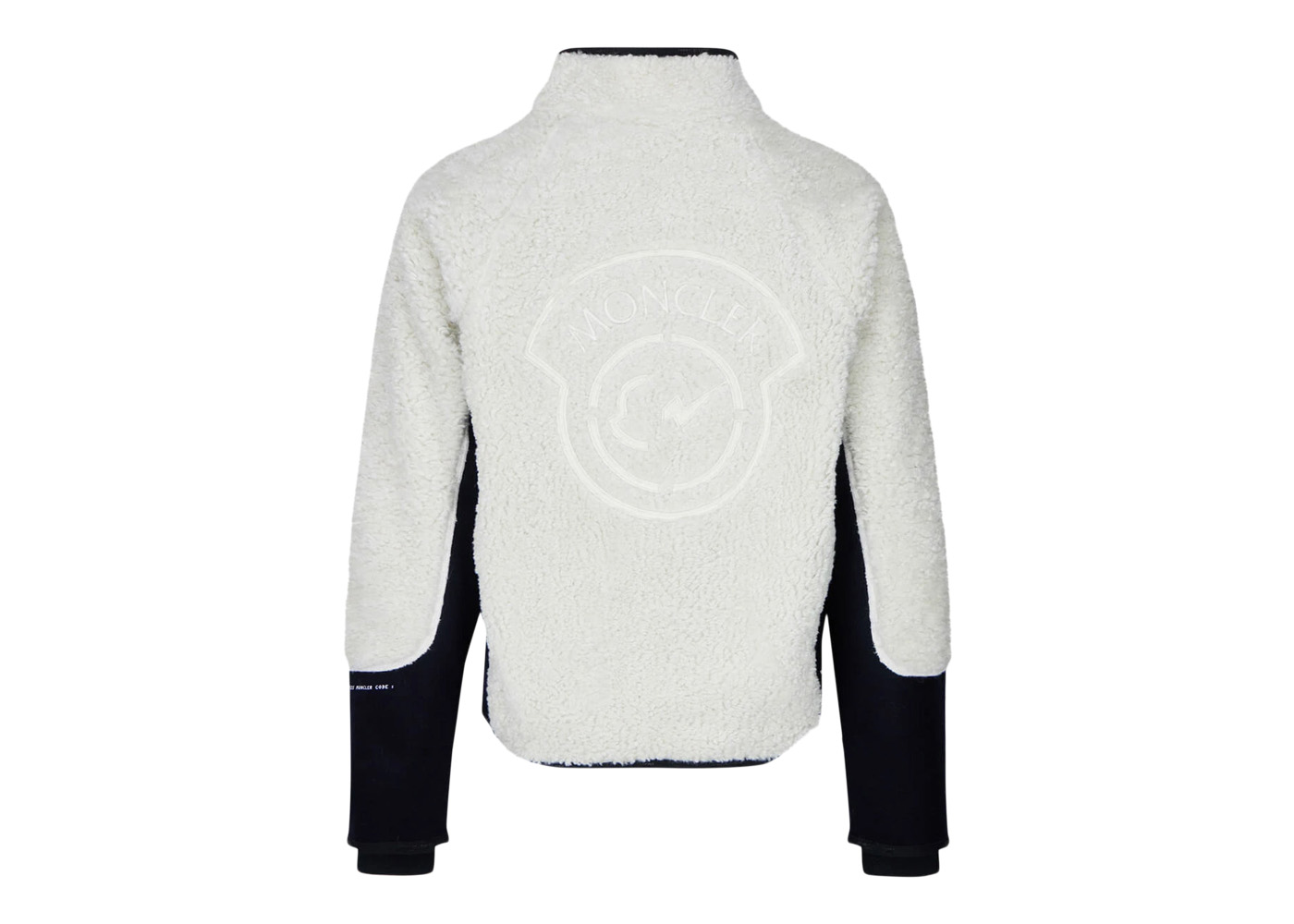 Moncler FRGMT Hiroshi Fujiwara Logo Zip-Up Fleece Cardigan Off White/Black