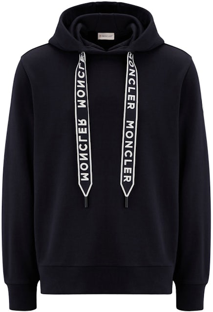 Moncler Monogram Zip-up Hoodie in Black for Men