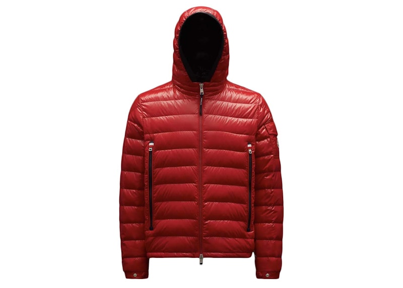 Pre-owned Moncler Men's Galion Short Down Jacket In Scarelet Red Red