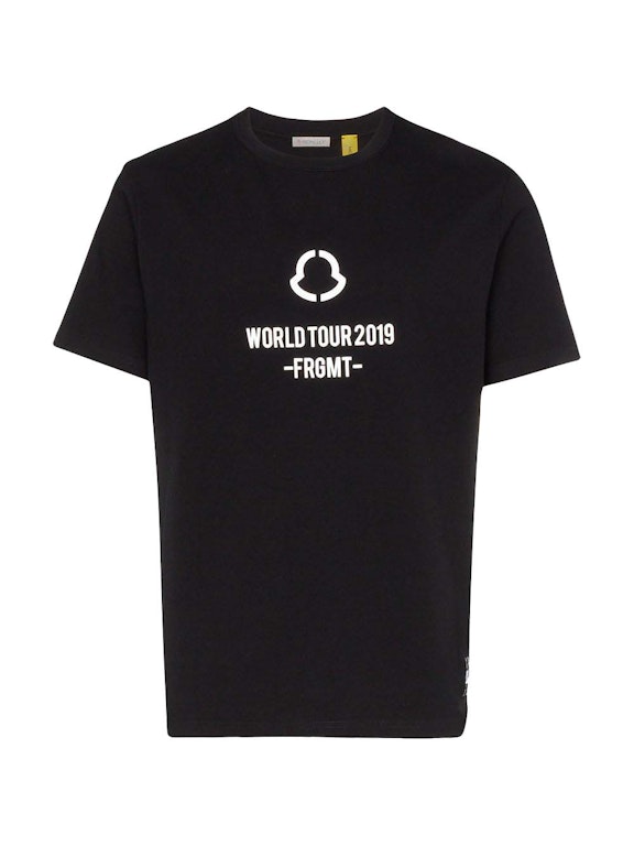 Pre-owned Moncler Genius X Fragment World Tour T-shirt Black White