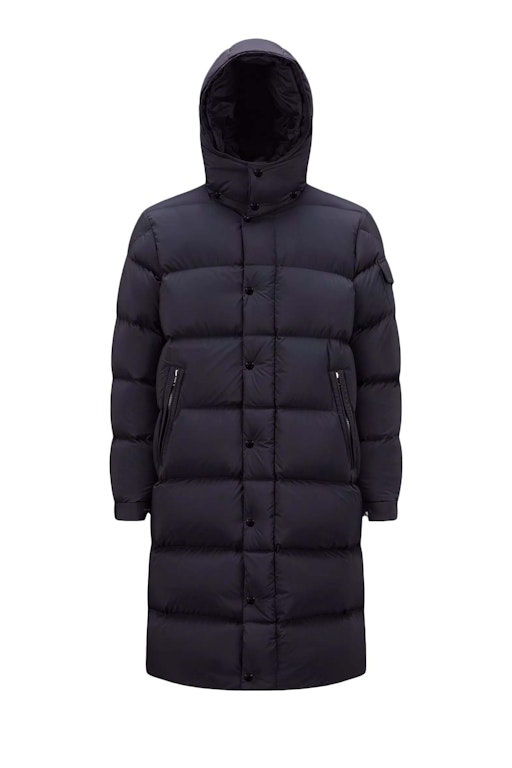 Pre-owned Moncler Hanoverian Long Down Jacket Night Blue