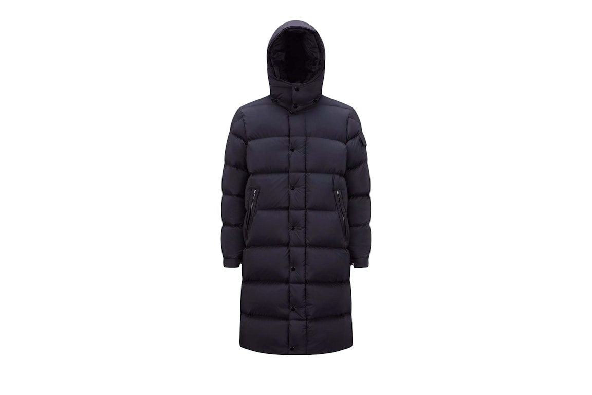 Pre-owned Moncler Hanoverian Long Down Jacket Night Blue