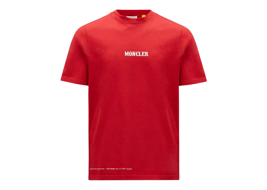 Pre-owned Moncler Hiroshi Fujiwara X Fragment Circus Motif T-shirt Red