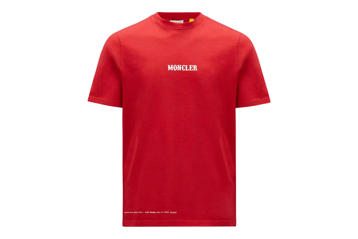 Pre-owned Moncler Hiroshi Fujiwara X Fragment Circus Motif T-shirt Red