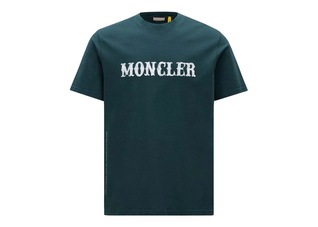 Pre-owned Moncler Hiroshi Fujiwara X Fragment Logo T-shirt Dark Green