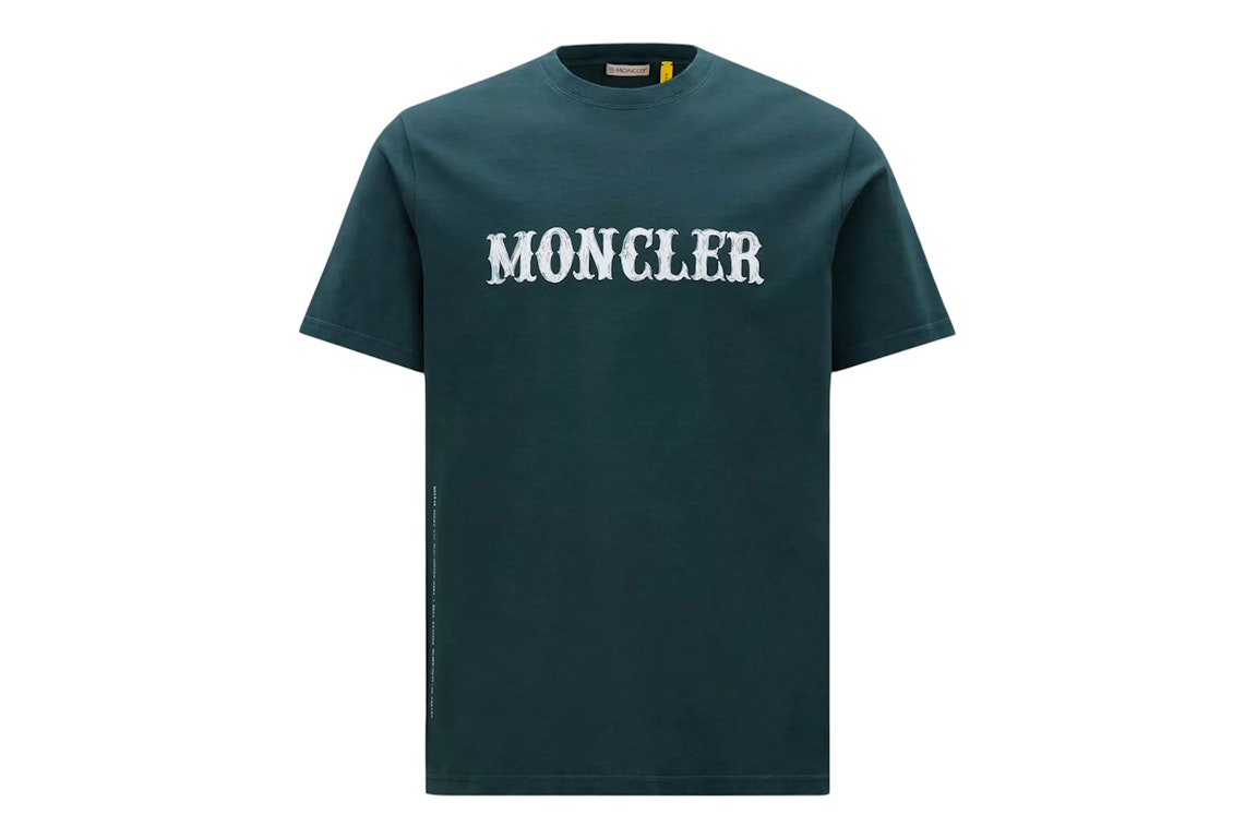 Pre-owned Moncler Hiroshi Fujiwara X Fragment Logo T-shirt Dark Green