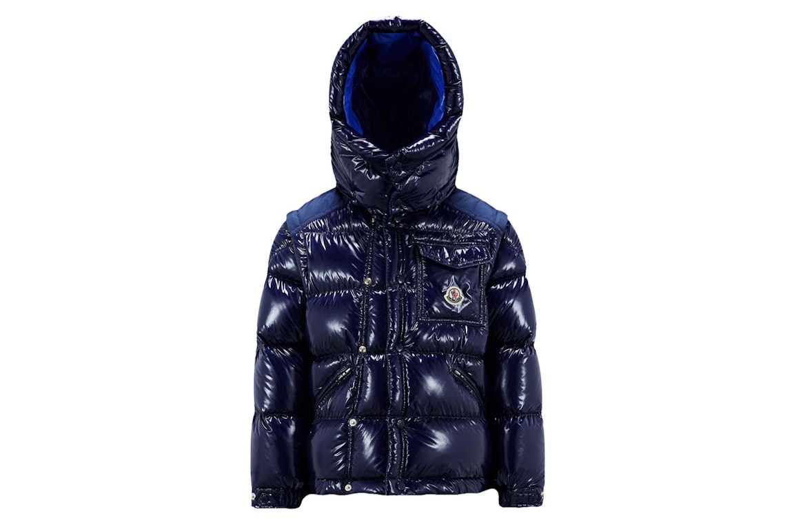 Pre-owned Moncler Karakorum Ripstop Child Short Down Jacket Blue (i29541a00113596077a9)