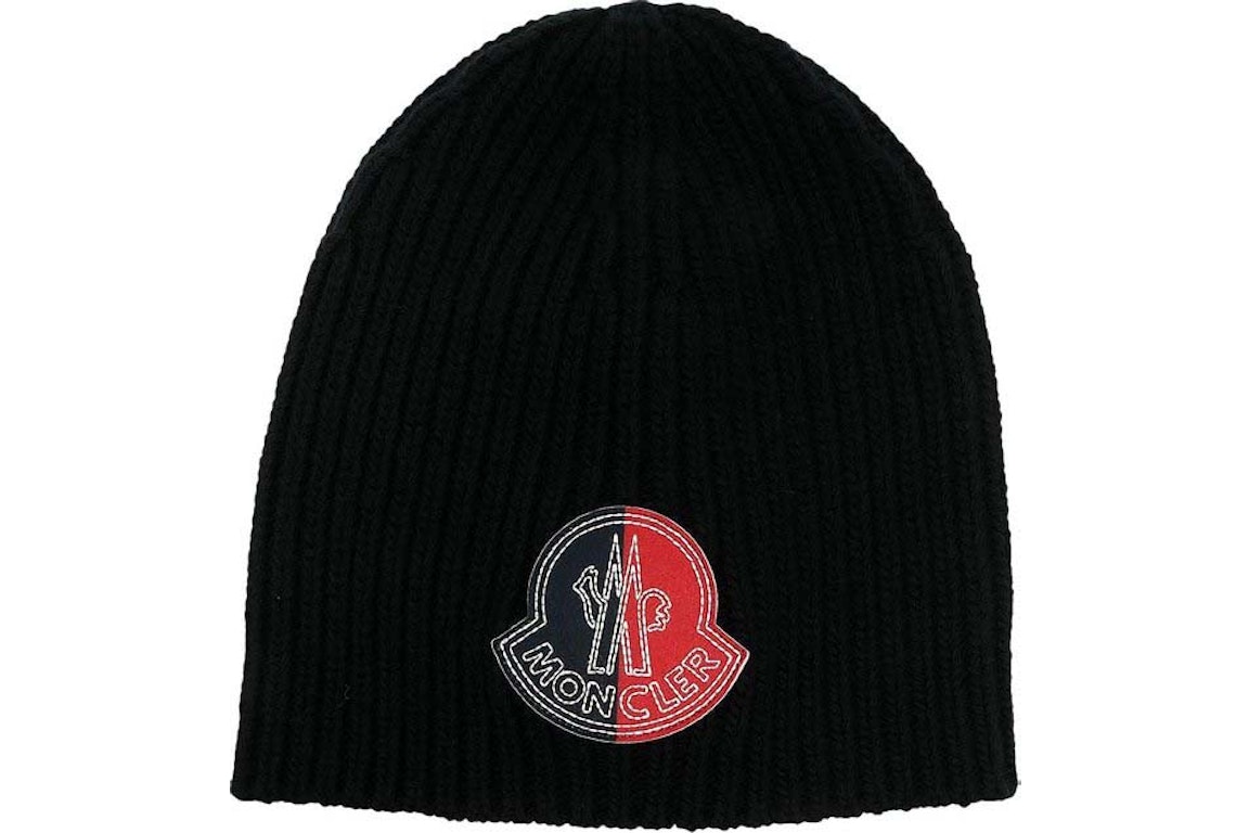 Pre-owned Moncler Knit Beanie Black/red