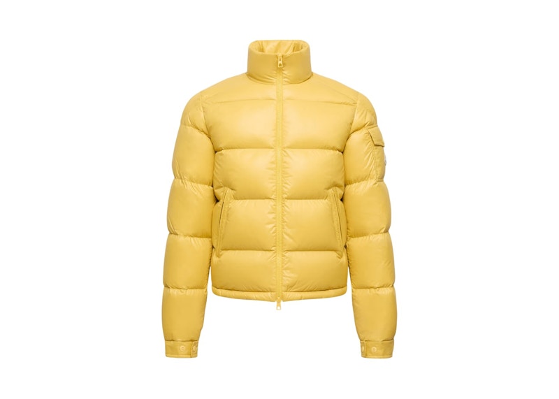 Moncler Levitha Hooded Short Down Jacket Yellow