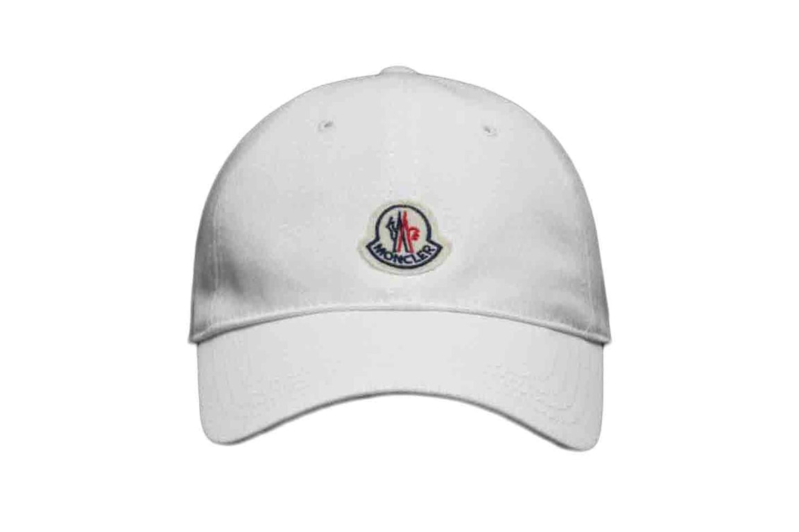 Pre-owned Moncler Logo Baseball Cap Optical White
