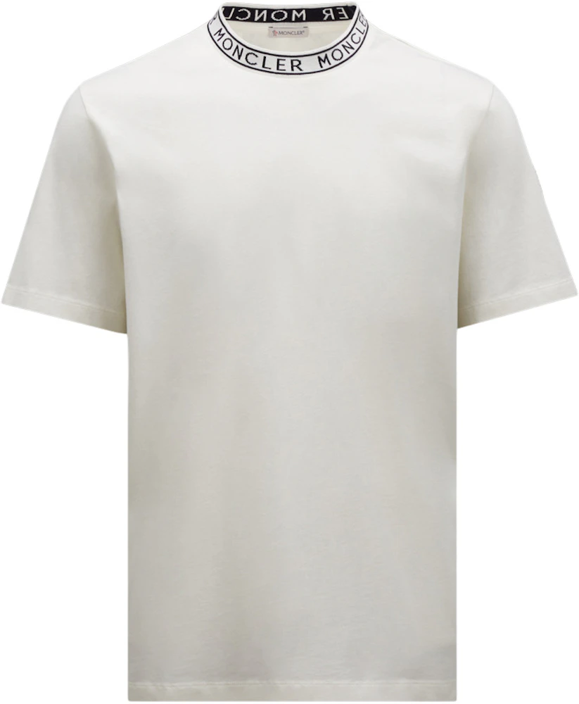 Moncler: White Logo T-Shirt