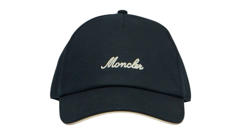 Moncler Logo Embroidered Patch Logo Cap Navy