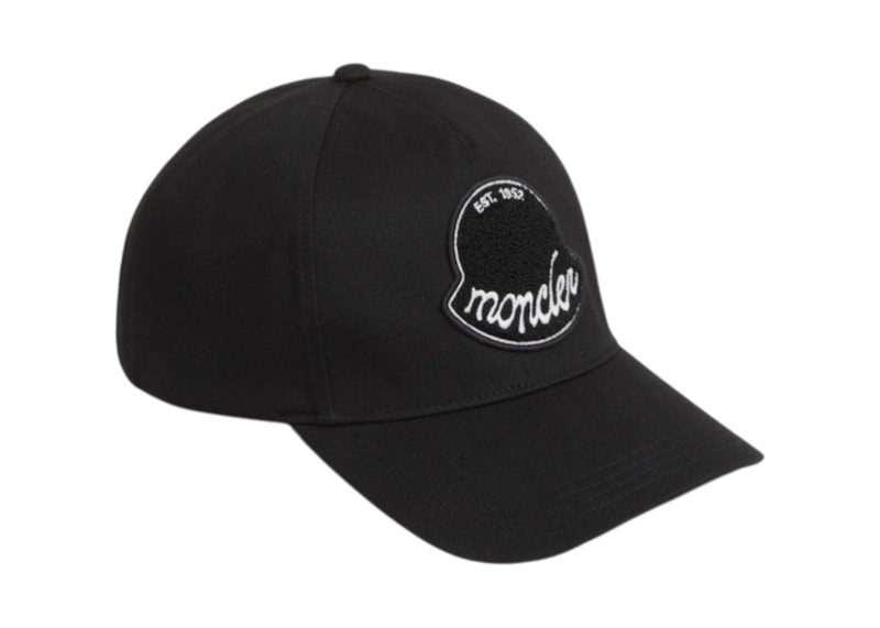 Moncler verstellbare Kappe mit Logo-Patch Schwarz