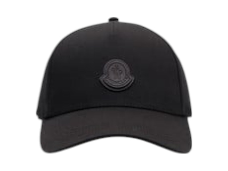 Moncler Logo Patch Baseball Cap Black Men's - US