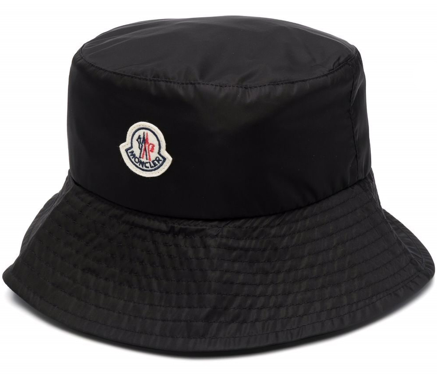 Moncler Logo Patch Bucket Hat Black - US