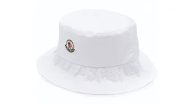 Moncler Logo Patch Bucket Hat White