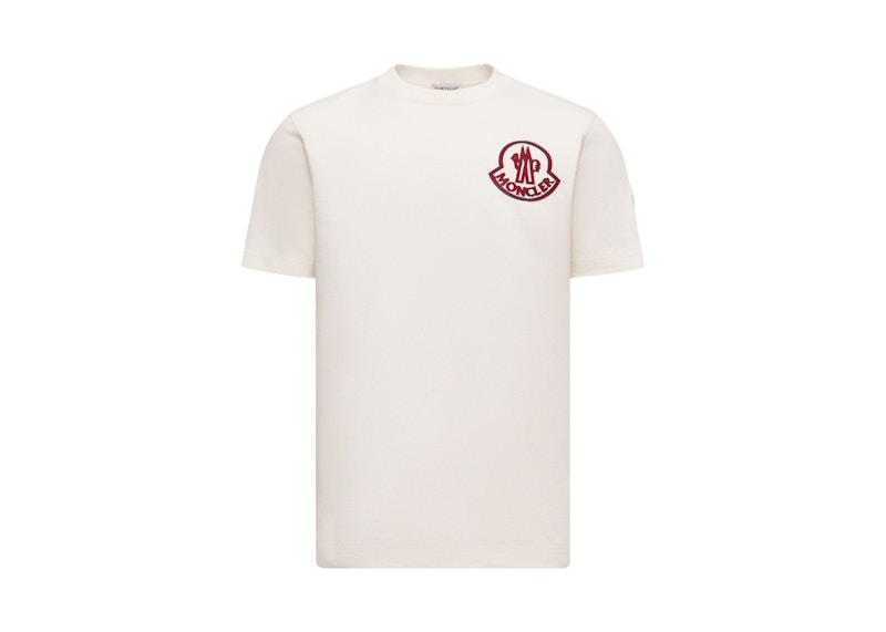 Moncler Logo Patch Cotton T-shirt White Men's - US