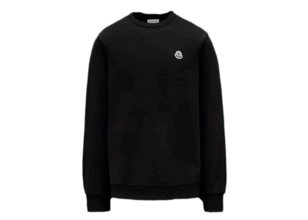 Pre-owned Moncler Logo Patch Sweatshirt Black